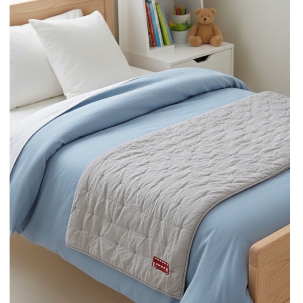 Restoration Hardware Baby & Child Linen Quilt Blanket Bus Nursery  Toddler Kids‎